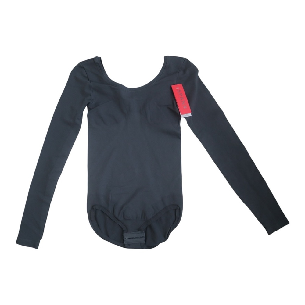 Spanx Long Sleeve Bodysuit S Women’s Shape Wear Stretch Sleep Wear Gray NWT